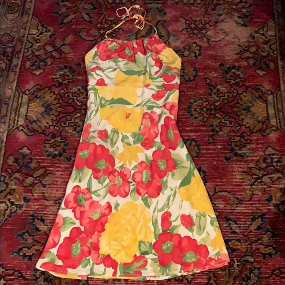 Floral halter dress